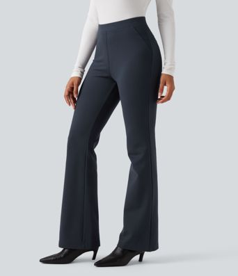 Halara Flex™ Wear-Resistant Mid Rise Ponte Roma Work Bootcut Pants