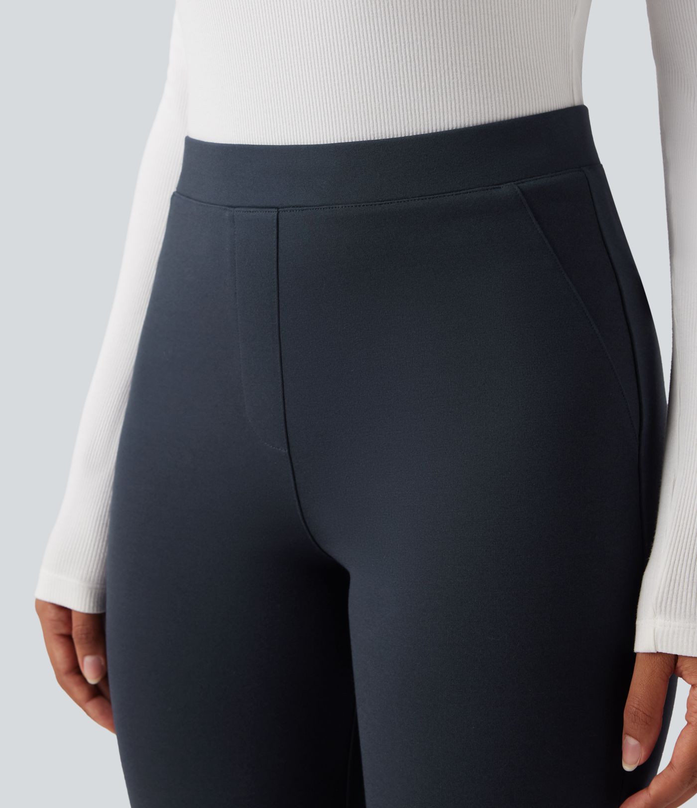 Halara Flex™ Wear-Resistant Mid Rise Ponte Roma Work Bootcut Pants