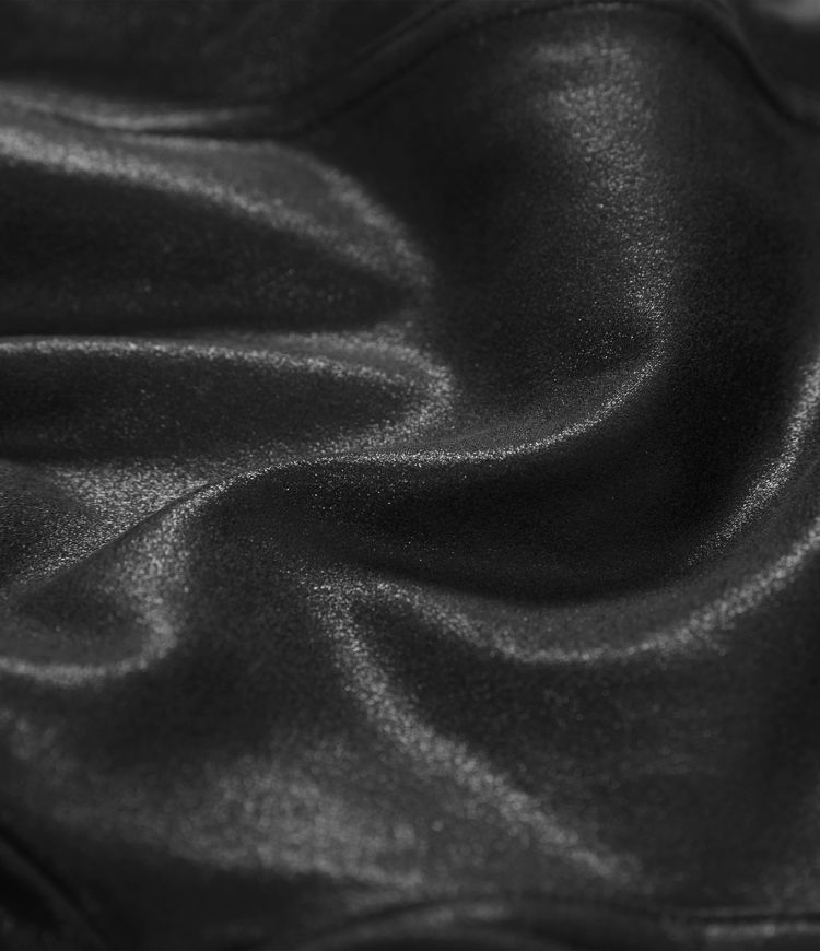 Faux Leather Shine High-waisted Tummy Control Scrunch Training 7/8 Leggings with Pocket