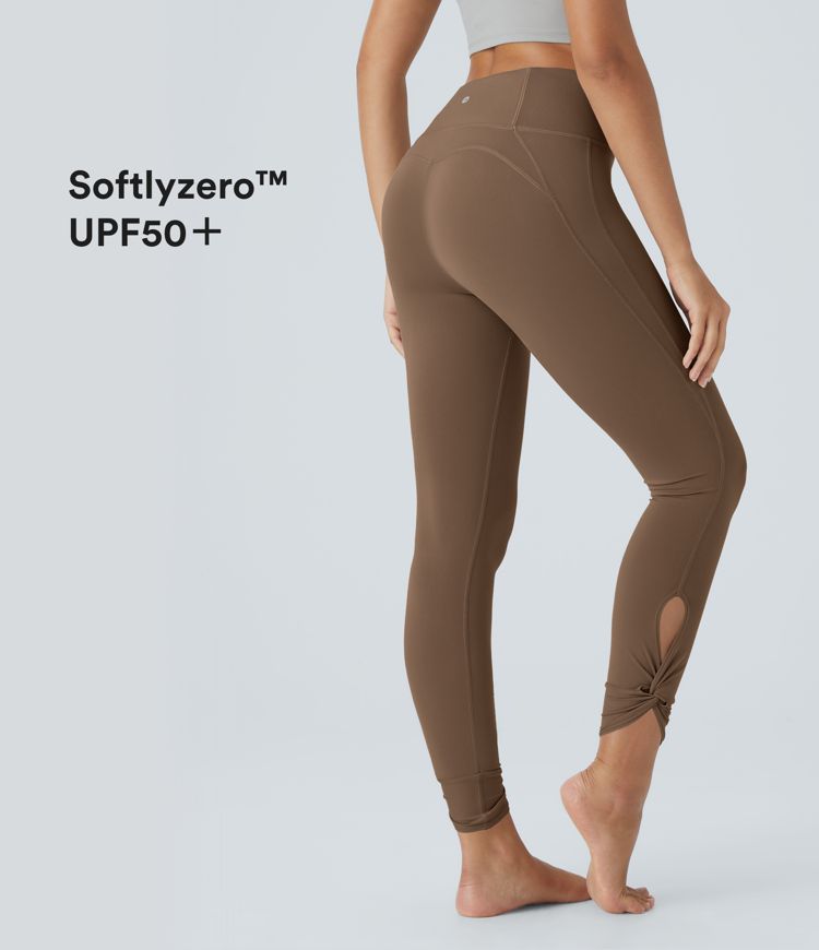 SoftlyZero™ High Waisted Pocket Cut Out Yoga Leggings-UPF50+