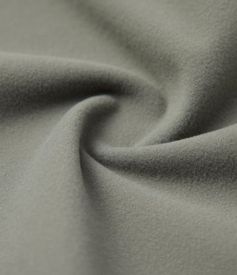 Fleece-yoga- og treningstopp med stående krage, halv glidelås, lange ermer og tommelhull