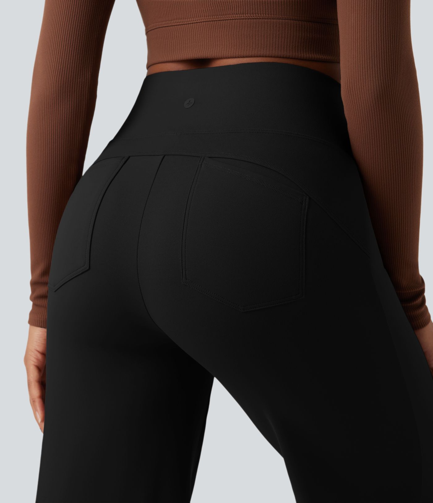 DayStretch High Waisted Tummy Control Wide Leg Yoga Pants with Pockets