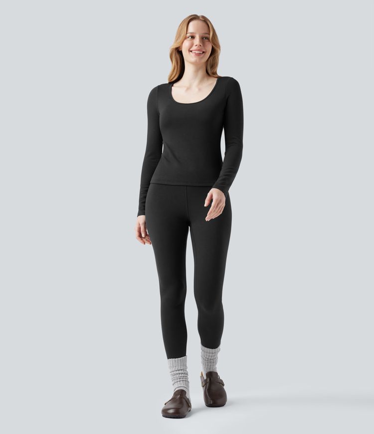 Mid Rise 7/8 Casual Warming Leggings