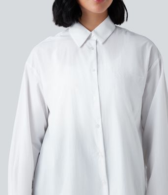 UV Protection Lightweight Breathable Long Sleeve Curved Hem outdoor Shirt with Pocket-UPF40+