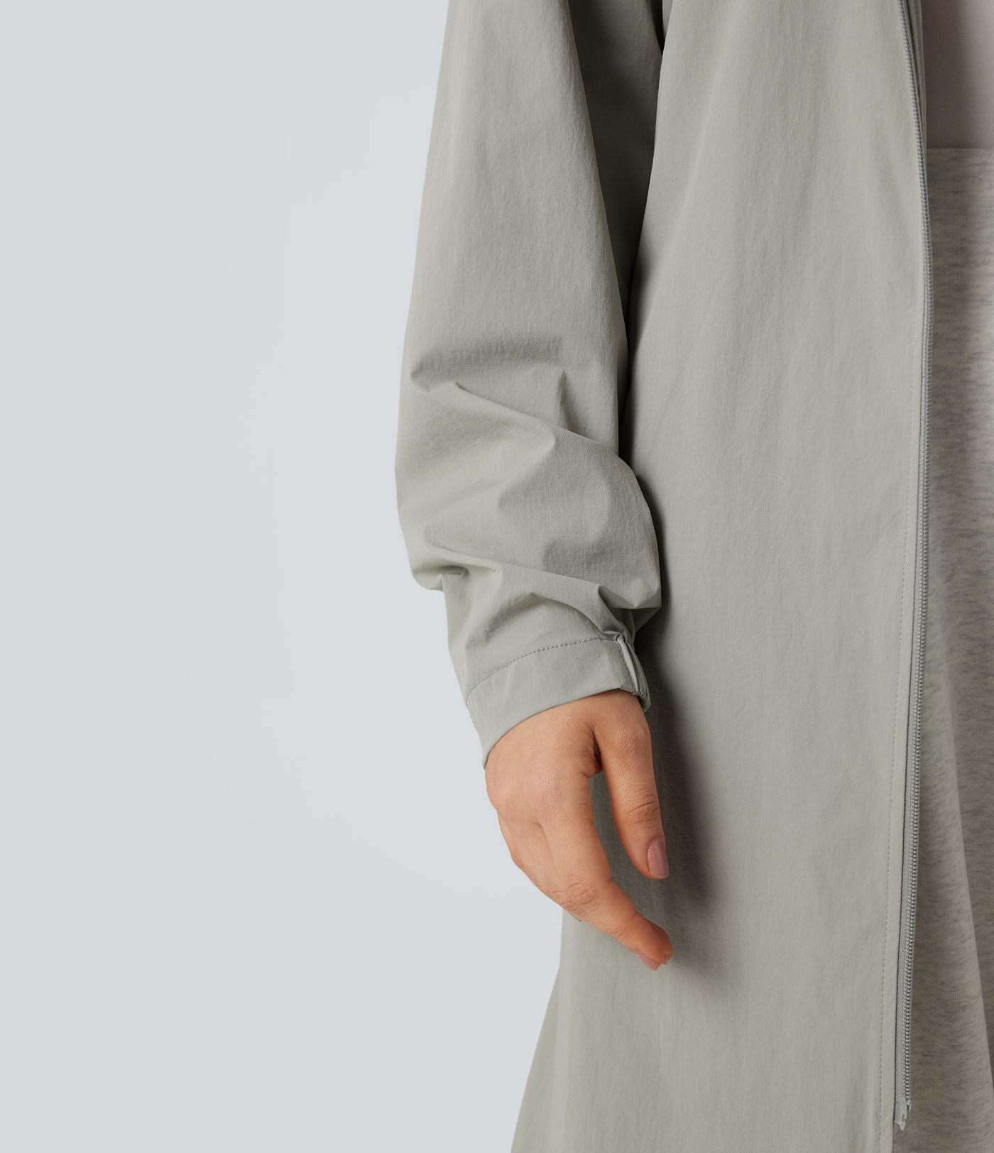 Water Repellent Hooded Belted Casual Trench Jacket with Pockets