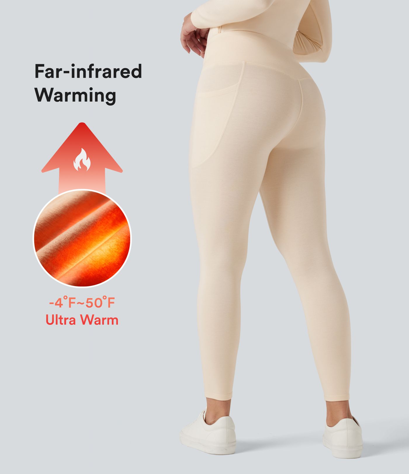 Legging chauffant taille haute Halara HeatCore avec poches