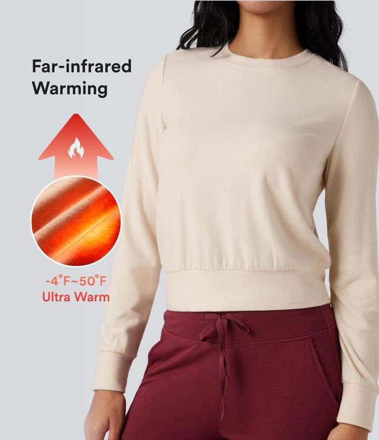 Halara HeatCore Round Neck Long Sleeve Casual Warming Top