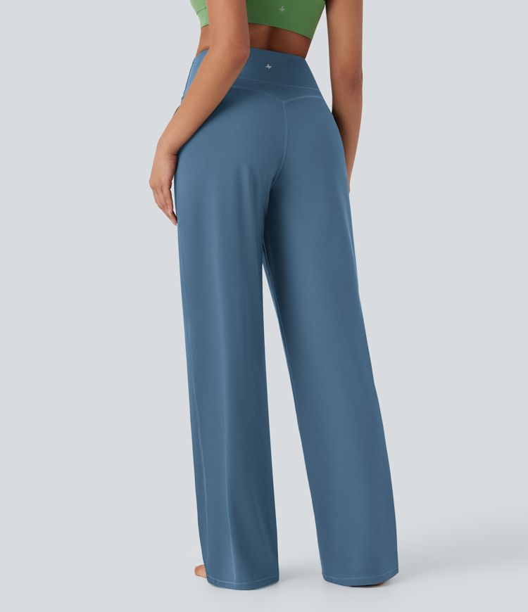 Halara UltraSculpt™ SoCinched Yüksek Bel Karın Kontrollü Düz Paça Cepli Yoga Pantolonu