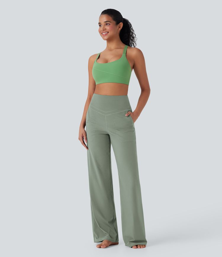 Halara UltraSculpt™ High Waisted Tummy Control Straight Leg Yoga Pants with Pockets