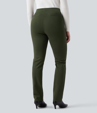 Verschleißfeste, mittelhohe Ponte Roma-Arbeitshosen mit schmalem Schnitt und Taschen