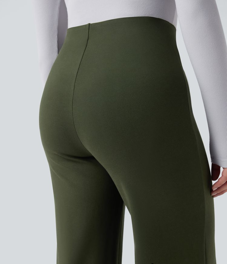 Halara Flex™ ausgestellte Baggy-Ponte-Roma-Hose mit hohem Bund - verschleißfest