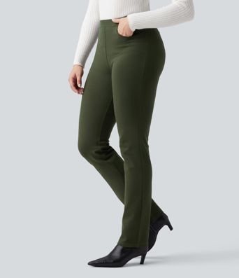 Verschleißfeste, mittelhohe Ponte Roma-Arbeitshosen mit schmalem Schnitt und Taschen