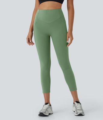 Halara UltraSculpt™ High Waisted Scrunch Butt Lifting Tummy Control Pocket Shaping Capri Training Leggings