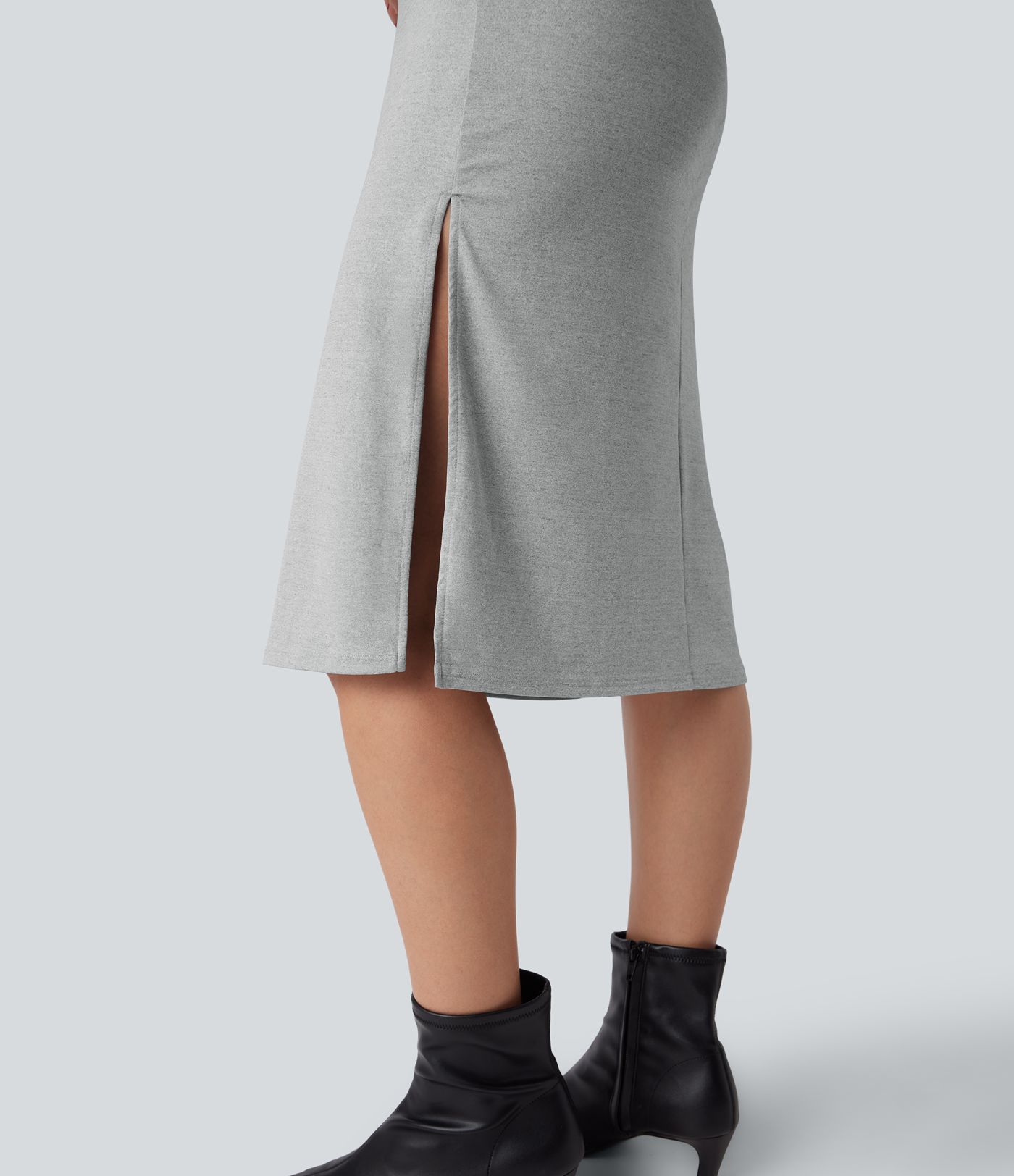 Figurbetontes Midi-Arbeitskleid mit kurzen Ärmeln