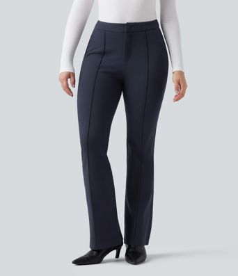 High Waisted Work Flare Pants with Pockets High Waisted Work Flare Pants with Pockets
