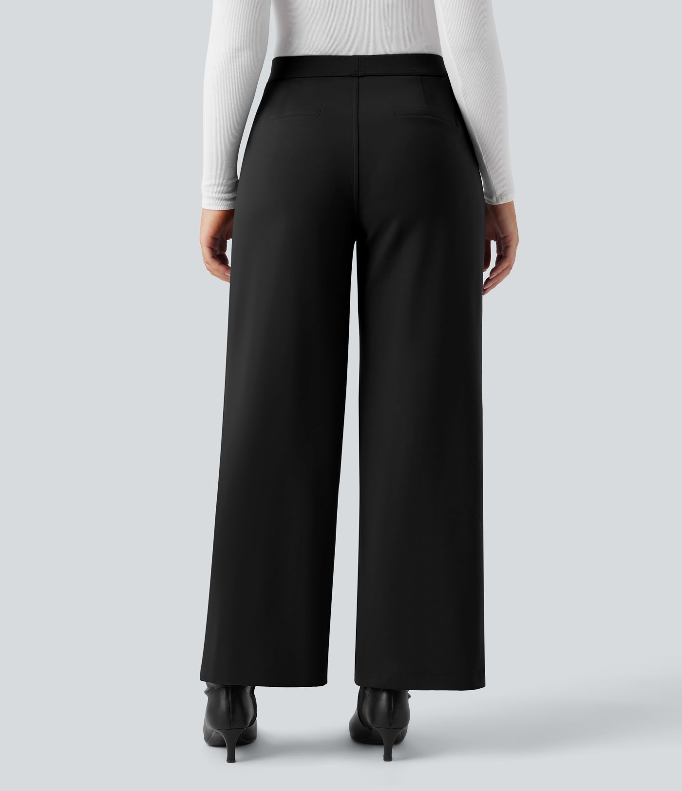 SoftlyZero™ Plush Thermal High Waisted Straight Leg Work Pants with Pockets