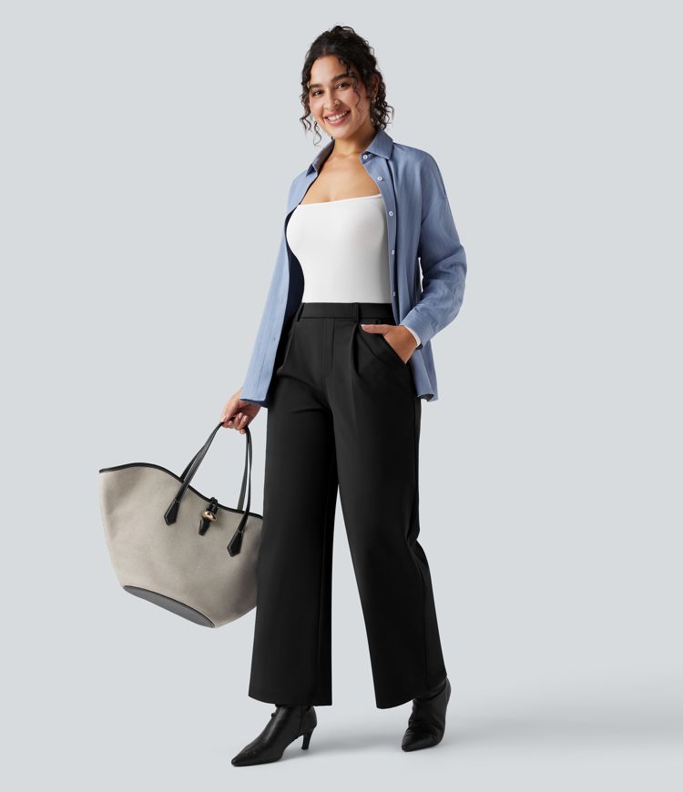Pantalon de travail thermique doux taille haute à coupe droite avec poches SoftlyZero™