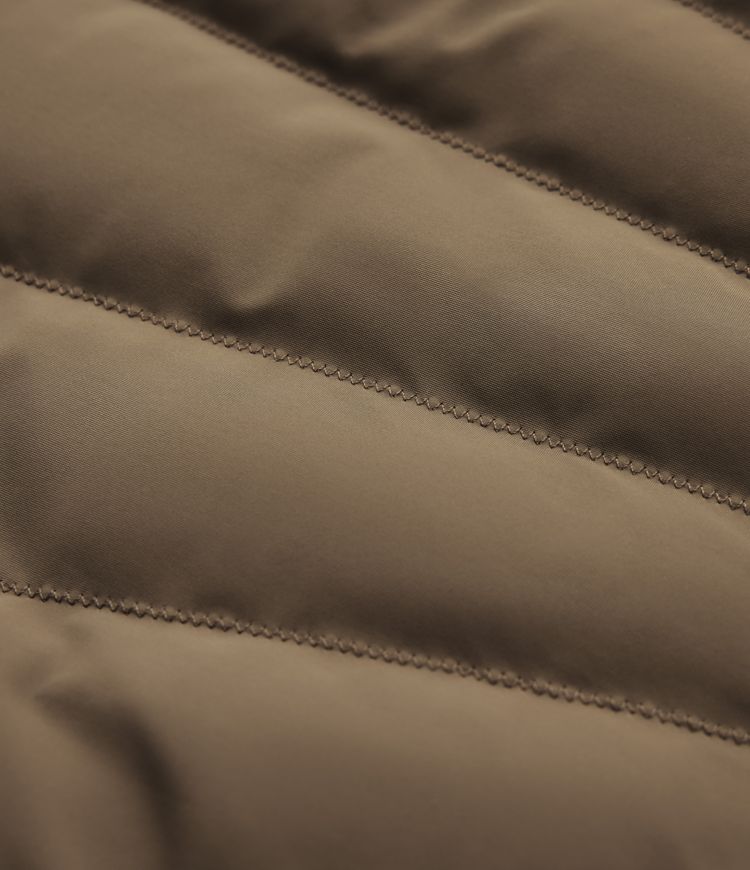 Stand Collar Thumb Holes Stretchy Workout Padded Jacket with Pockets