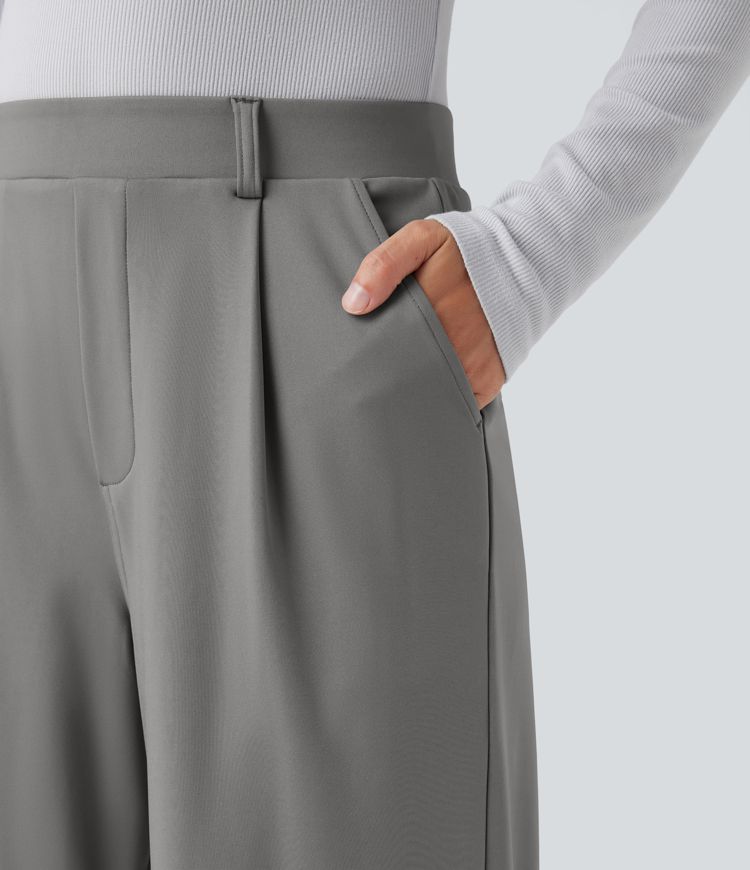 Halara Flex™ DayStretch High Waisted Tummy Control Straight Leg Work Pants with Pockets