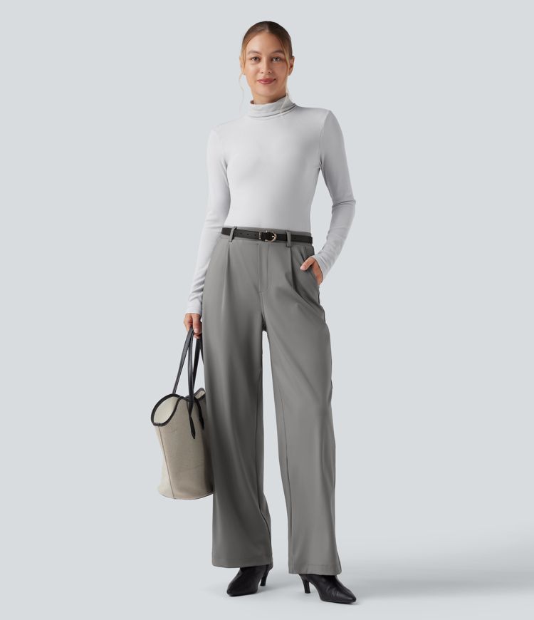 Halara Flex™ DayStretch High Waisted Tummy Control Straight Leg Work Pants with Pockets