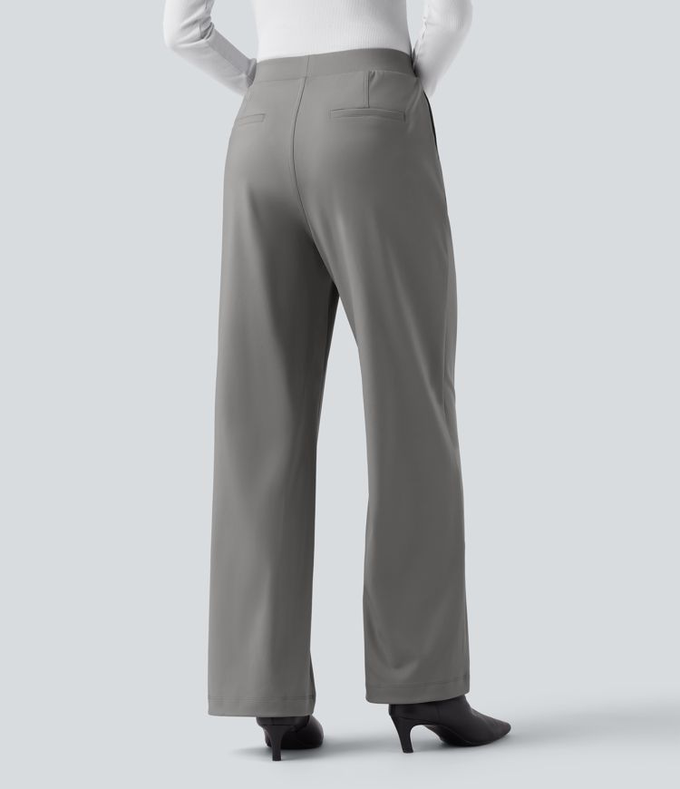 Halara Flex™ DayStretch High Waisted Tummy Control Straight Leg Work Pants with Pockets