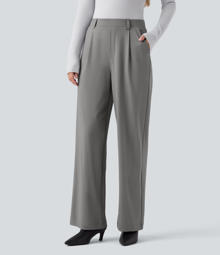 Halara Flex™ DayStretch High Waisted Tummy Control Straight Leg Work Pants with Pockets