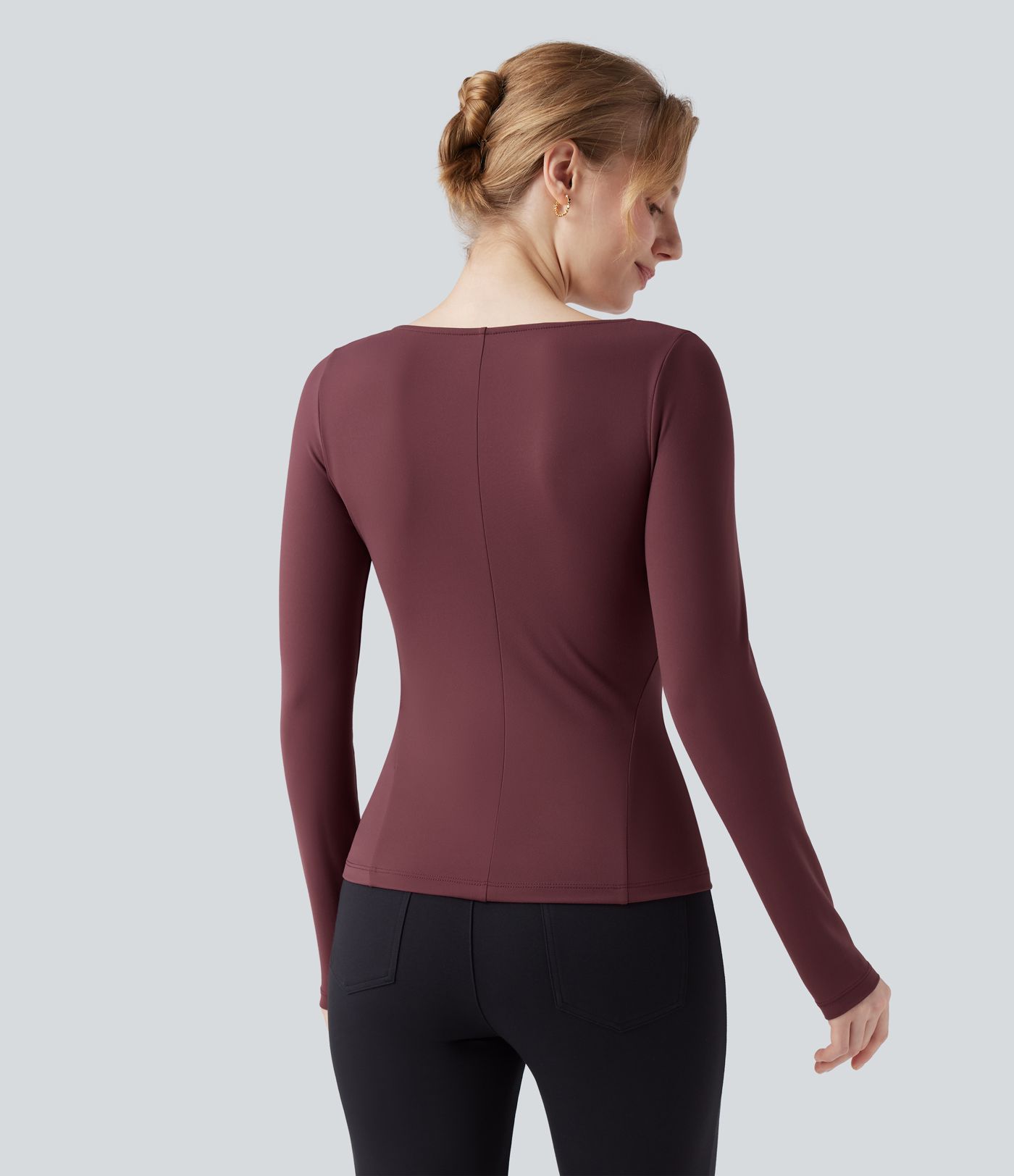 SoftlyZero™ Plush V-neck Long Sleeve Zip Fly Work Jacket with Pockets