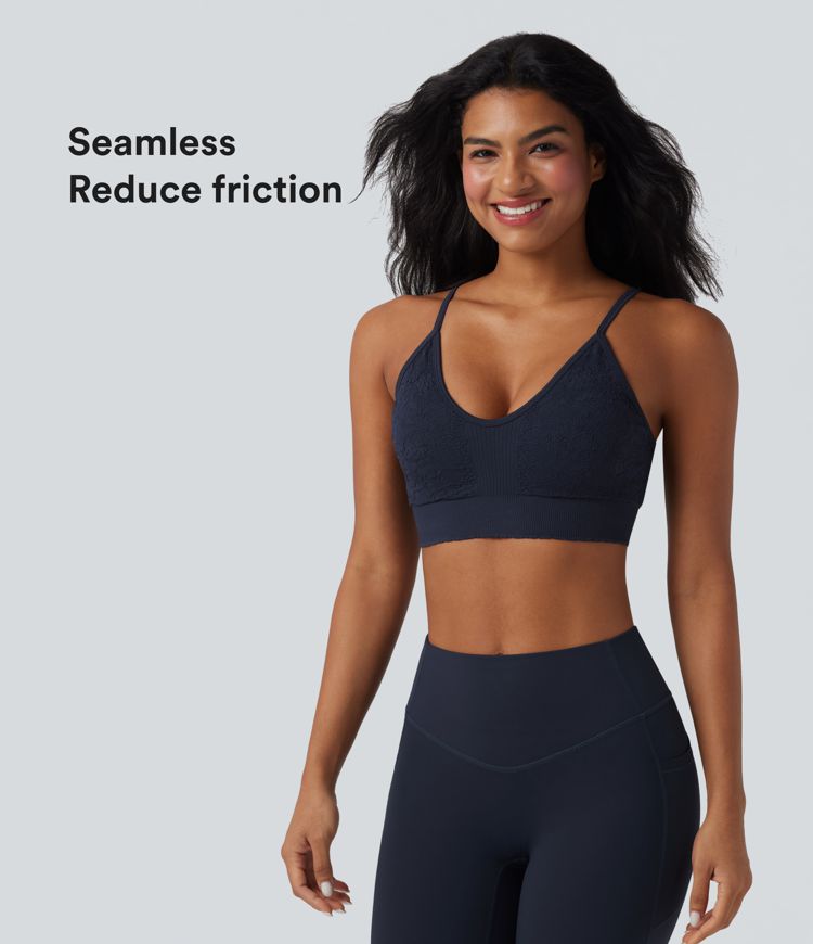 Seamless Flow Low Support Yoga Sports Bra