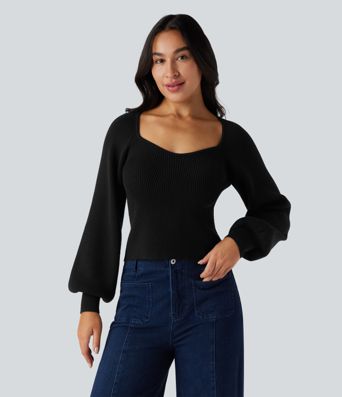 Kuninganna Anne-kaelusega pikkade varrukatega vabaaja kampsun