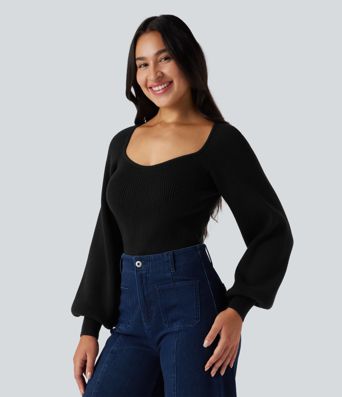 Kuninganna Anne-kaelusega pikkade varrukatega vabaaja kampsun