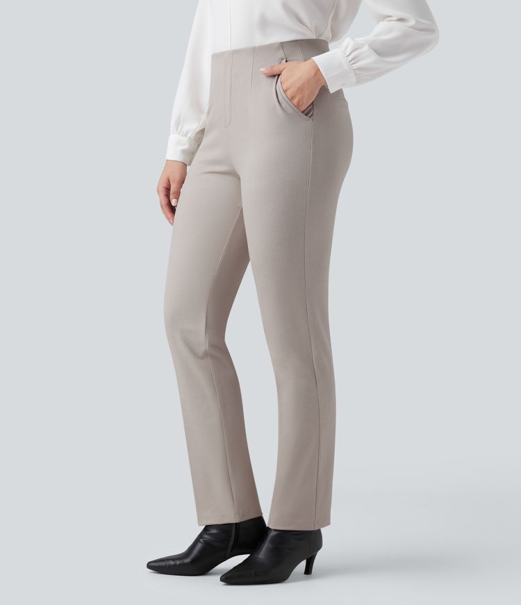 Halara Flex™ High Waisted Herringbone Work Pants with Pockets