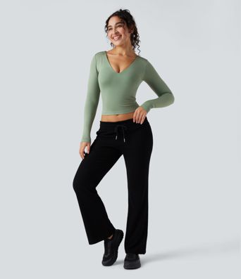 OneForm Seamless Flow V-neck Long Sleeve Yoga Sports Top