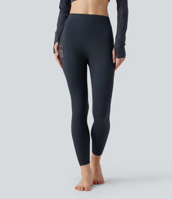 Halara UltraSculpt™ High Waisted Tummy Control Contrast Lace Yoga Leggings with Pocket