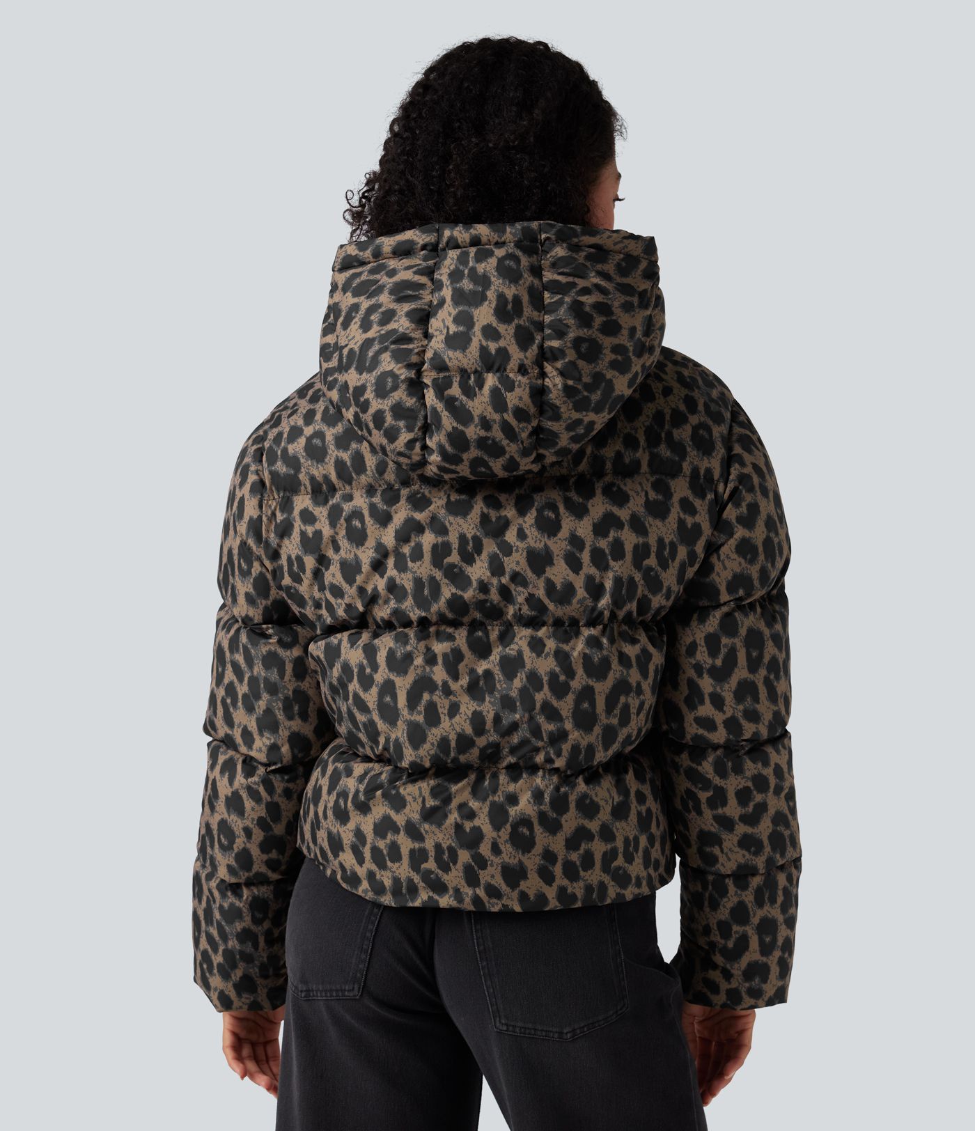 Veste matelassée décontractée à capuche, fermeture zippée, déperlante et résistante, avec poches