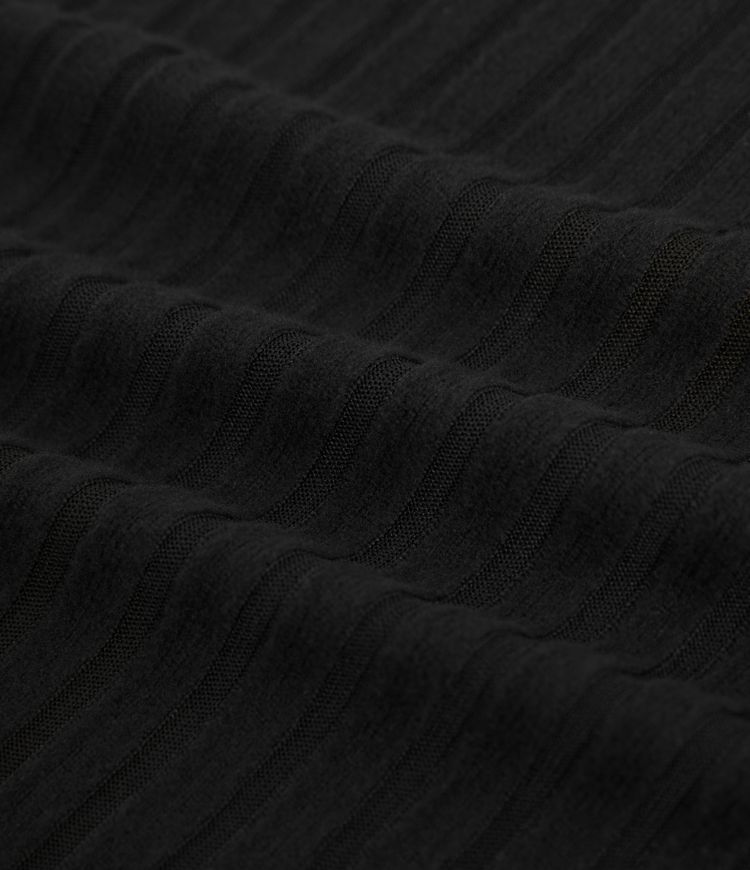 Ribbed Knit Long Sleeve Split Casual Coat