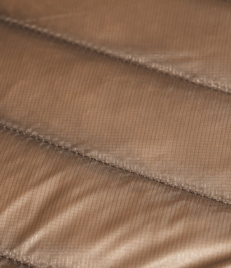 Veste matelassée décontractée compactable col montant à manches longues et zip avec poches