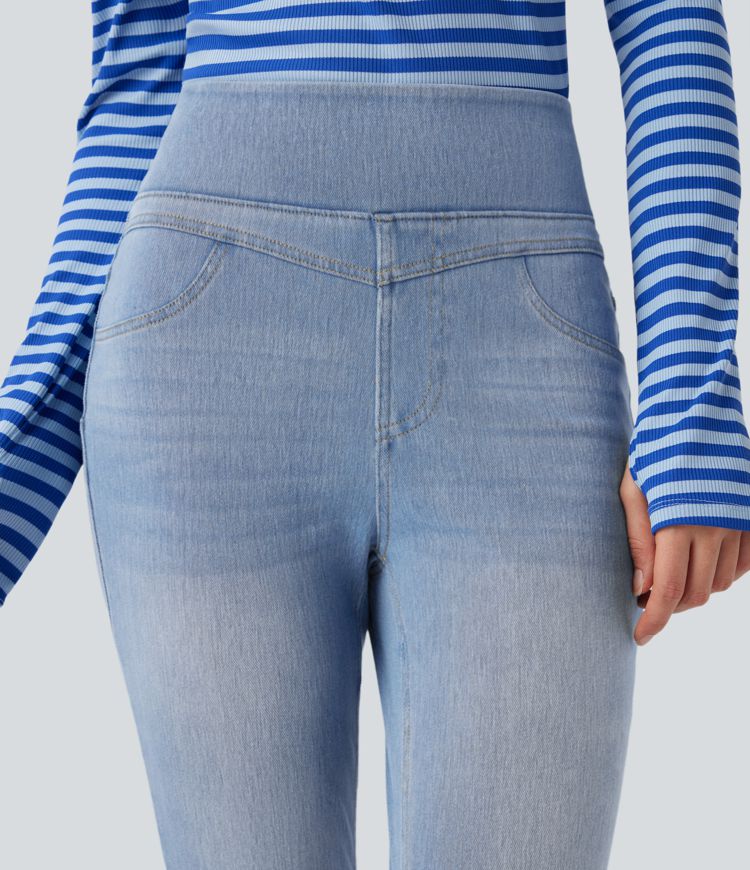 Halara Flex™ High Waisted Denim Casual Skinny 7/8 Leggings with Pockets