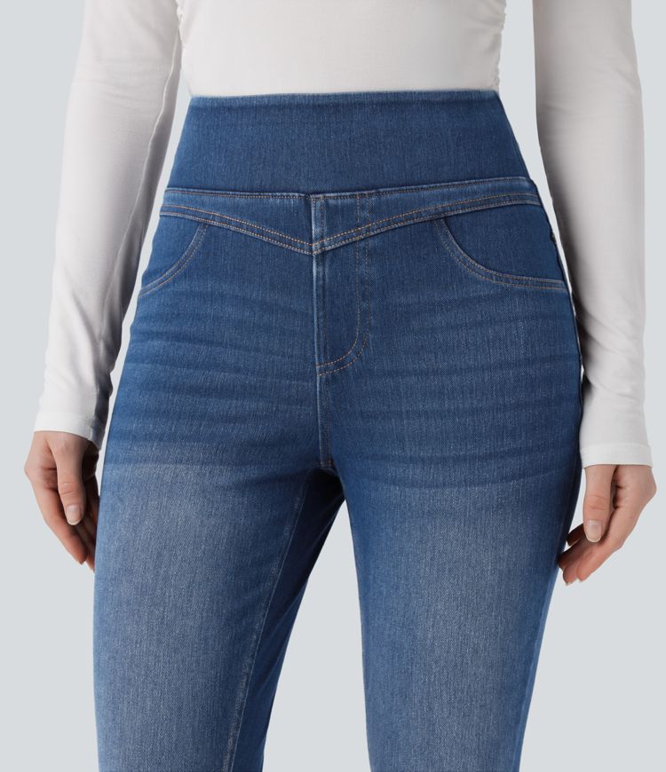 Halara Flex™ High Waisted Denim Casual Skinny 7/8 Leggings with Pockets