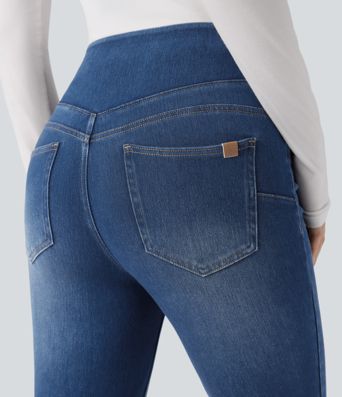 Halara Flex™ High Waisted Denim Casual Skinny 7/8 Leggings with Pockets