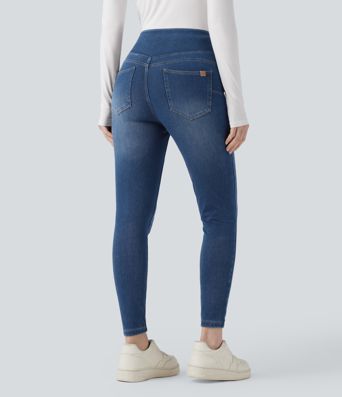Halara Flex™ High Waisted Denim Casual Skinny 7/8 Leggings with Pockets