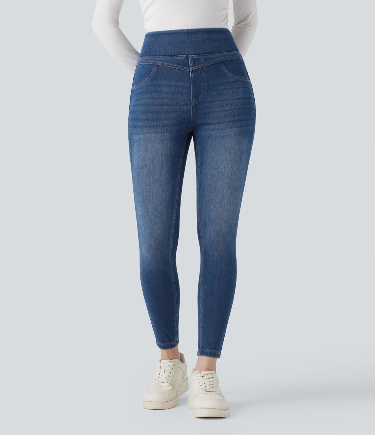 Halara Flex™ High Waisted Denim Casual Skinny 7/8 Leggings with Pockets