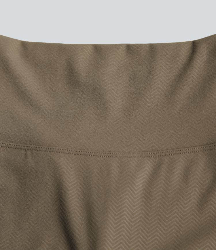 Halara Ultrasculpt™ Herringbone High Waisted Flare Yoga Leggings with Pockets 