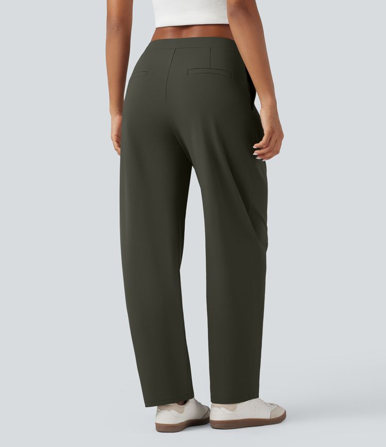 Pantalon tailleur fuselé asymétrique taille moyenne Halara Flex™ DayStretch avec poches