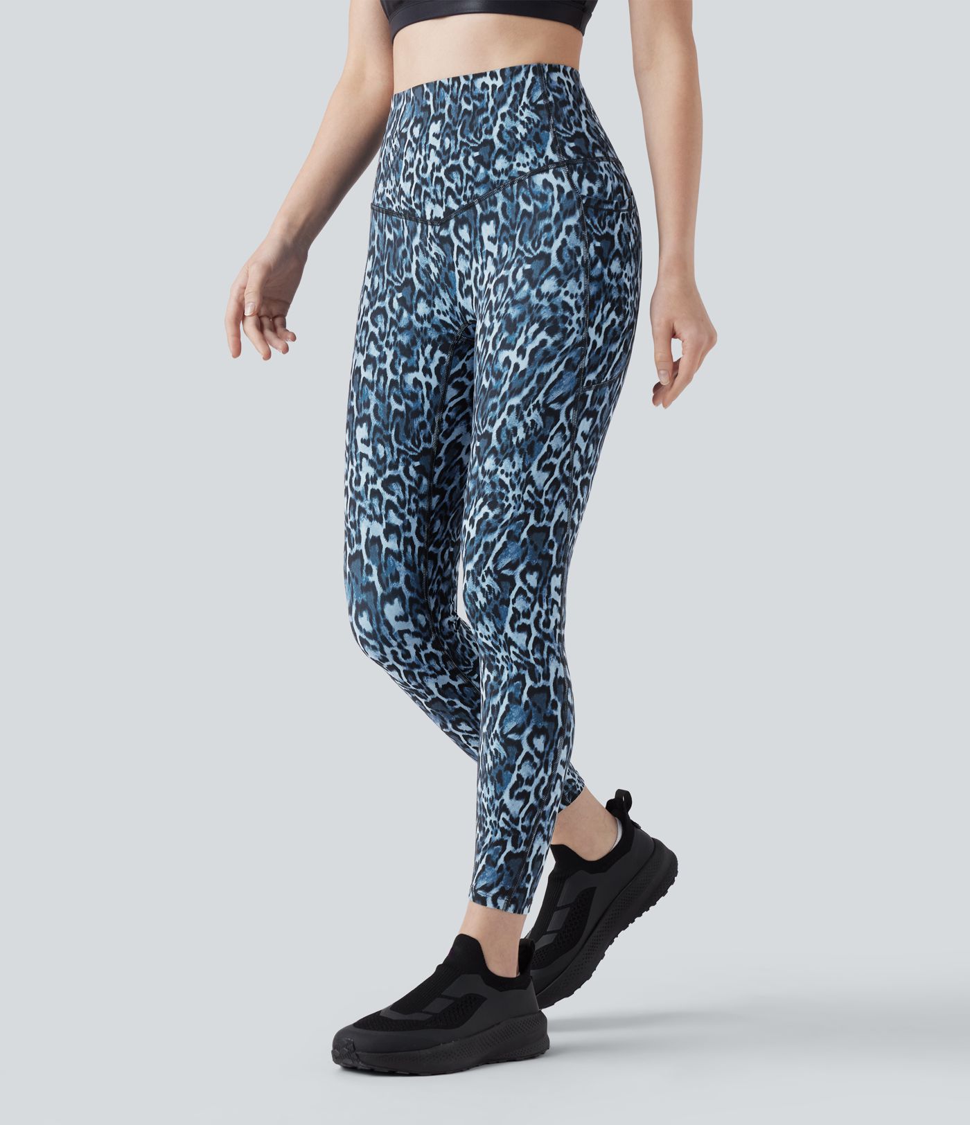 Halara UltraSculpt™ Leopard Print High Waisted Tummy Control Yoga Leggings with Pockets