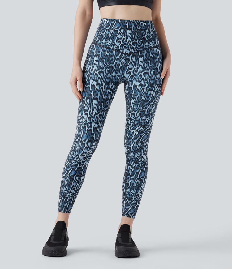 Halara UltraSculpt™ Leopard Print High Waisted Tummy Control Yoga Leggings with Pockets