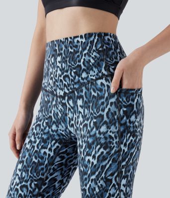 Halara UltraSculpt™ Leopard Print High Waisted Tummy Control Yoga Leggings with Pockets