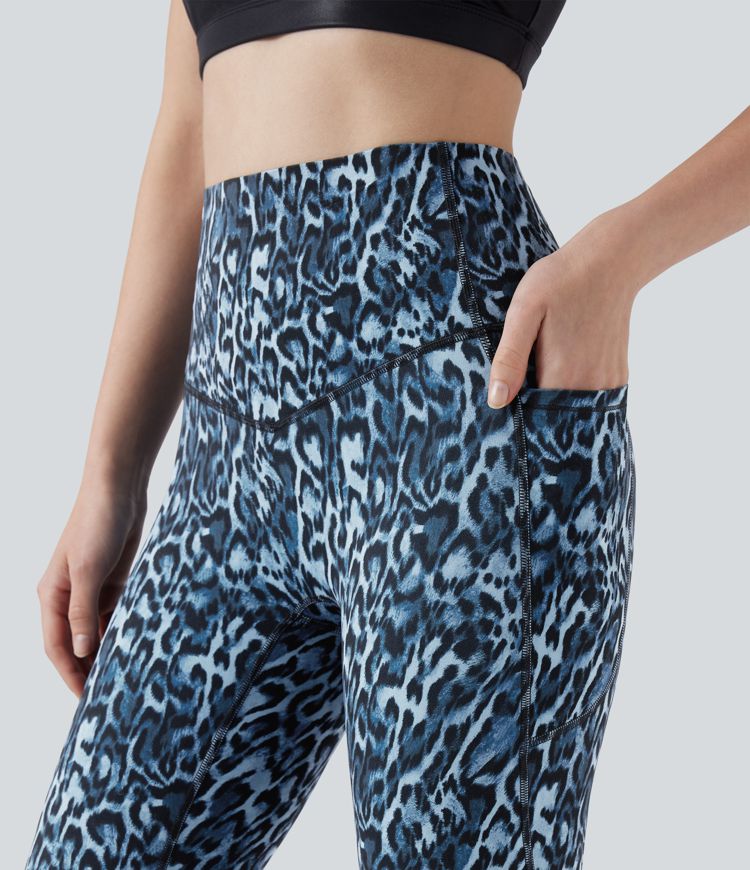 Halara UltraSculpt™ Leopard Print High Waisted Tummy Control Yoga Leggings with Pockets