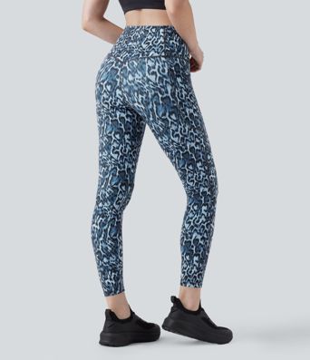 Halara UltraSculpt™ Leopard Print High Waisted Tummy Control Yoga Leggings with Pockets