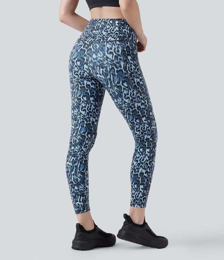 Halara UltraSculpt™ Leopard Print High Waisted Tummy Control Yoga Leggings with Pockets