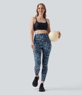 Halara UltraSculpt™ Leopard Print High Waisted Tummy Control Yoga Leggings with Pockets